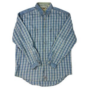 Levis Silvertab Mens Long Sleeve Denim Button Up‎ Shirt Blue Size L